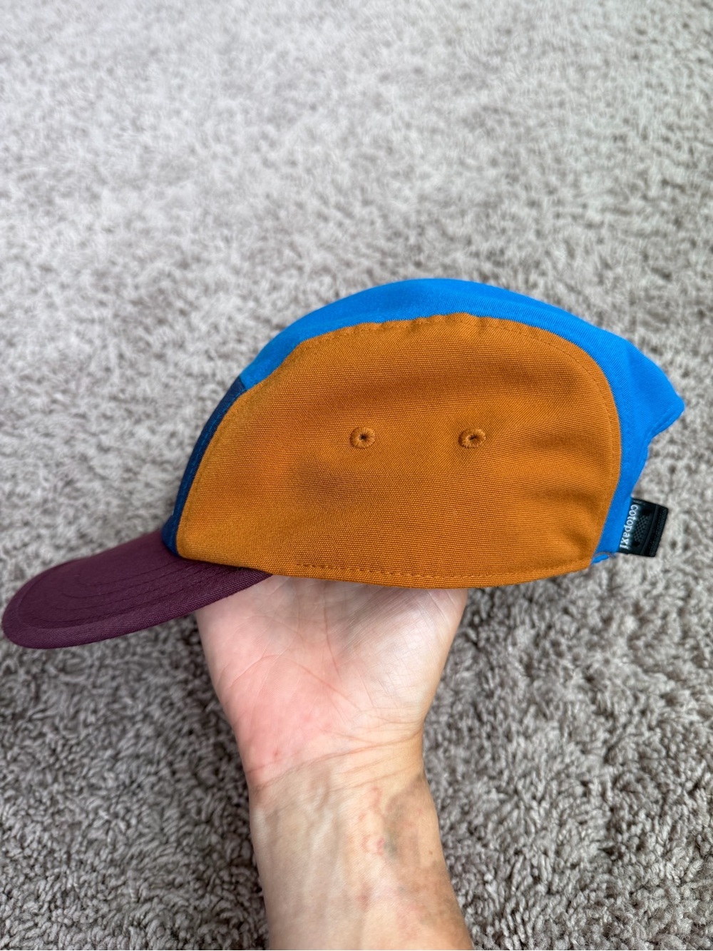 Like new Cotopaxi DO GOOD Colorblock Cap - Blue, Orange, Navy, Burgundy - Picture 2 of 6